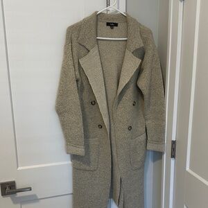 Lulu's Beige Double-Breasted Trench Coat